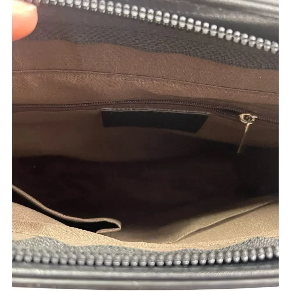 Black Gray Monogram  Shoulder Crossbody Messenger Bag